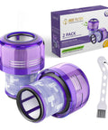 Outsize Vacuum Filter 2-Pack True HEPA Replacement Filters For Outsize Series And V11 Outsize Models Including Origin And Absolute Plus SV16 SV29 Replaces 970422-01 shown with packaging and cleaning tool