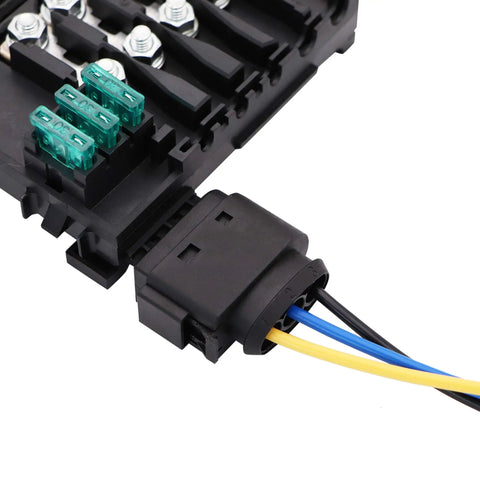 Slick Battery Fuse Box Terminal With Three Pin Wiring Harness Pigtail Connector For 99 04 VW Beetle Jetta Golf MK4 Bora showing fuse connectors and wiring.