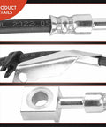 Close-up of Front Driver And Passenger Brake Hydraulic Hose Set For Chevy Equinox 2010 2016 And GMC Terrain 2010 2016 Pack Of 2
