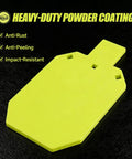 AR500 Steel Target Gong Set 4 Inch 6 Inch 8 Inch And 7X12 Torso Target heavy-duty powder coating in yellow.