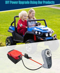 Beefed-Up 24V RS775 Motor Gearbox Upgrade powering kids ride-on car for enhanced performance.