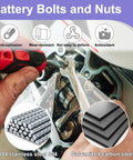 56 Pack Motorcycle Battery Terminal Nuts And Bolts Kit 304 Stainless Steel M6x10mm M6x12mm M6x16mm M6x20mm in use