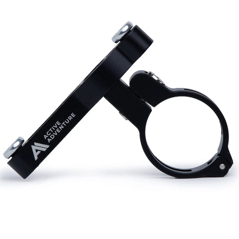 Locking Bike Water Bottle Holder Adapter for Handlebar or Seat Post Black Anodized Cage Mount Adjustable MTB Road Bike Bottle Cage