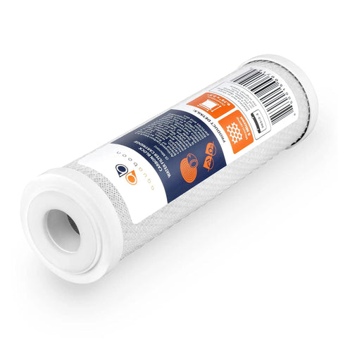5 Micron 10 X 2.5 Carbon Block Water Filter Cartridge CTO For Whole House Filtration Replacement Compatible With WHKF WHWC FXWTC