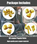 Front view of a 24-piece torch hose repair kit for oxygen and acetylene hoses; brass fittings, hose ferrules, oxygen nuts, acetylene nuts, and outlet fittings