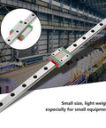Miniature Linear Rail Guide 12mm Wide With Slide Block For Pro Grade Precision Equipment And Automation Systems 300mm Length 4 Point Contact