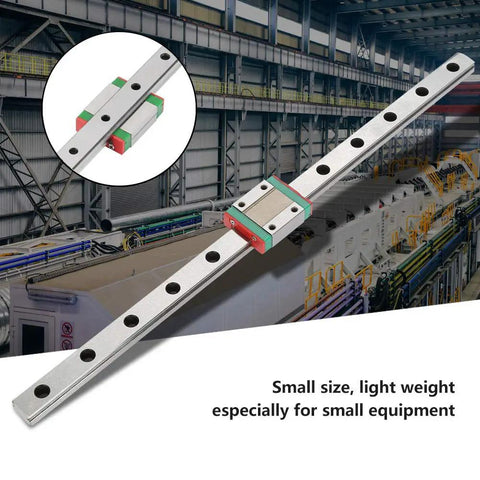 Miniature Linear Rail Guide 12mm Wide With Slide Block For Pro Grade Precision Equipment And Automation Systems 300mm Length 4 Point Contact