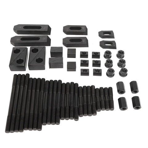Heavy Duty M12 T Slot Clamp Kit Hold Down Clamp Set For Lathe And Milling Machines With Press Plate 14mm Table T Slot Fit