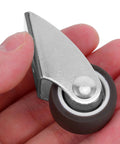 Fixed Caster Wheels Inch 6pcs Rubber for Furniture and Carts shown in hand, featuring metal mount and rubber wheel.
