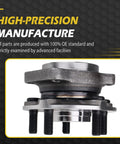 All In One Front And Rear Wheel Bearing And Hub Assembly For Subaru Legacy 2010 2014 Outback 2010 2014 Forester 2009 2013 Impreza 2008 2013 And 2013 WRX Replacement Pair 5 Lug ABS Compatible shown in high-precision manufacture design