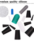 170 Piece High Temp Silicone Cap And Plug Set Masking System Kit For Powder Coating Painting Anodizing Plating And Media Blasting