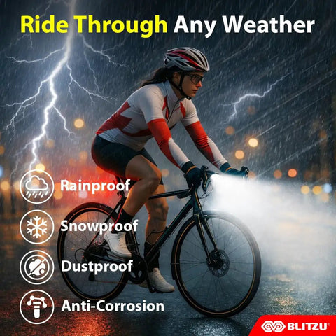 Night Riding Bike Lights Front And Back USB Rechargeable Headlight Taillight Set Water Resistant 9 Modes Super Bright Reflectors For City Commutes And Safe Night Rides Great For Men Women And Kids