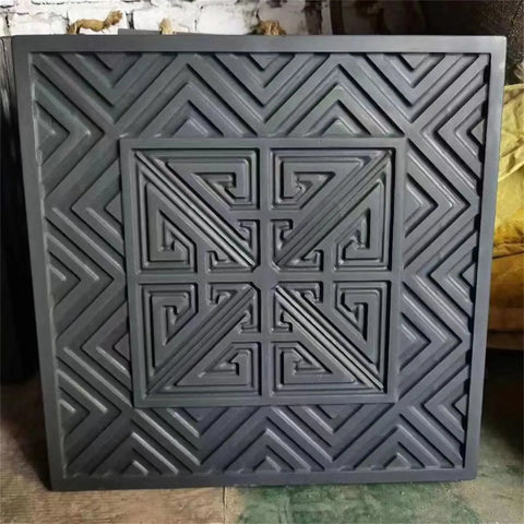 Front view of Two Piece Concrete Molds For Walkways Set DIY Easy Release Square Paver Molds For Garden Paths And Stone Patios