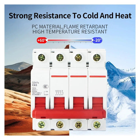 No Fuss 1P And 2P Din Rail Mcb Circuit Breaker Handling Overloads And Short Circuits Smoothly with temperature resistance features.