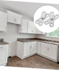 Secret Door Hinges 360 Degree Rotatable Hidden Hinges For Cabinets In Stainless Steel displayed in a kitchen setting