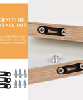 No Sweat Invisible Cabinet Connectors 150 Piece Set Heavy Duty Hidden Fasteners For Woodworking And Handyman Home Improvement, featuring screws and connectors.