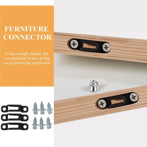 No Sweat Invisible Cabinet Connectors 150 Piece Set Heavy Duty Hidden Fasteners For Woodworking And Handyman Home Improvement, featuring screws and connectors.