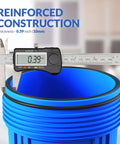 Measuring tool showing thickness of Whole House Water Filter Housing 20 Inch By 4.5 Inch Universal Pre Filtration System