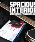 Hard Shell Wood Bass Case With Moisture Resistant Tolex Finish Built Tough Plywood Construction Secure Chrome Locking Latches Ergonomic Carry Handle Fits Electric Bass Guitars Including Precision And Jazz Bass Models And More, interior accessory compartment