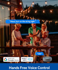 Weatherproof Outdoor Smart Plug IP66 With 2 Independent Sockets No Fuss WiFi Enabled Plug Connects With Alexa And Google Assistant Perfect For Patio String Lights And Outdoor Decor UL Certified 2 Pack Black