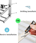 Bathroom Towel Rack 24-Inch 3-Tier Wall Mounted Stainless Steel SUS304 Brushed Finish Towel Bar installation instructions