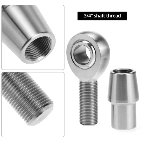 Heavy Duty Heim Joint Rod End Kit Three Quarter Inch Chromoly With Right And Left Hand Threads For Steering And Suspension Applications Load Capacity 28,081 Lbs Built To Take A Beating On Off Road, 3/4" shaft thread