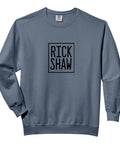 Go To Adult Crewneck Sweatshirt In Deep Black featuring RICK SHAW graphic, relaxed cut, soft cotton for casual wear.