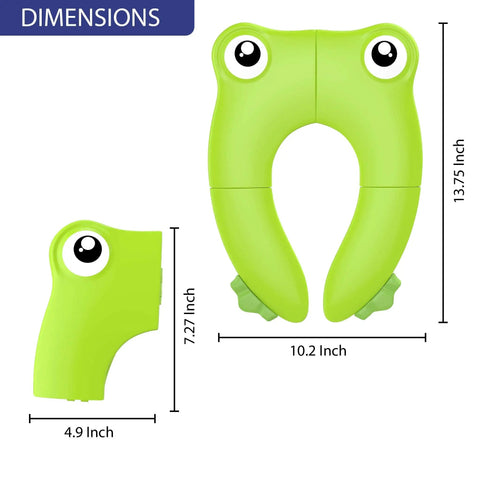 Ditch The Hassle Portable Toddler Potty Training Seat With Super Grippy Silicone Pad Foldable Toilet Cover For Kids Road Trip Ready Lightweight And Eco Friendly Design In Green