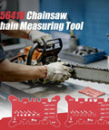 Chainsaw Chain Measuring Tool Kit 2 Pack For Pitch Gauge Bar Groove Width And File Size Compact Red Universal Compatibility