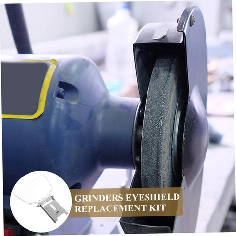 Eye Shield Dust Guard Attachment For Safety Guards, Clear Panel Shield Accessory To Protect Eyes From Sparks And Debris During Grinding, Durable 6.69 By 5.31 By 0.70 Inch Size, Workshop Safety Gear on bench grinder