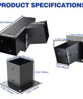 Product specifications of Beefed Up Heavy Duty 4 Way Slanted Roof Pergola Bracket Set 15 Degree Wall Mount Kit