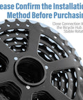 Close-up of 8 Speed 11 32T Bike Cassette for Mountain and Folding Bikes with Freehub Smooth Shifting Low Noise Steel Sprocket