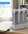 3 Way Charging Hub For DJI Avata 360 Drone 100W Fast Intelligent Battery Charger Station with three batteries charging