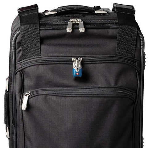TSA Approved Keyed Luggage Lock 4689T, 2 Pack, Colors May Vary on black suitcase zipper for travel security.