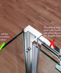 Double Hooks For Glass Shower Door Over The Bathroom Glass Wall 0.31-0.39 Inch Brushed Stainless Steel 304 instruction diagram