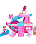 Minnie Mouse Bowdazzling Yacht Lights And Sounds Playset With 16 Piece Figures And Accessories Pink Boat For Kids 3 Years And Up