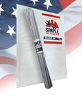 USA Made Aluminum Brazing And Welding Rods Kit For Easy DIY Repairs, Low Working Temperature 728 F packaging with American flag background