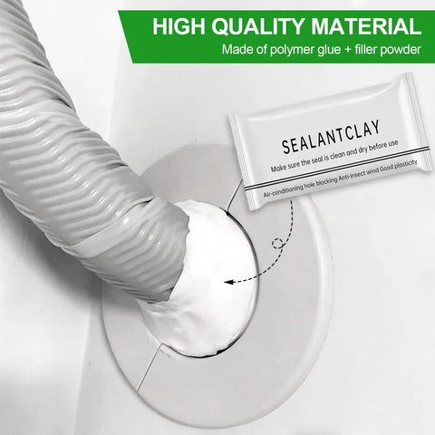 Upgraded Waterproof Sealant Mastic 8 Pack Fast Drying Moldable Sealing Clay For Drain Pipes Wall Holes Gaps And AC Openings Quick Repair Putty That Feels Flexible Easy Knead DIY Friendly No Tools Needed