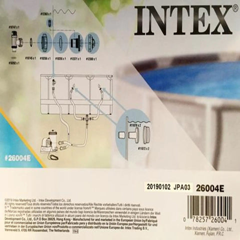 Instruction diagram for Above Ground Pool Inlet Air Water Jet Replacement Parts Kit With Plunger Valve O Ring Strainer Connectors