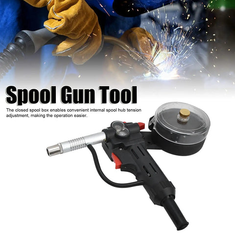 Spool Gun For Mig Welder Heavy Duty Workhorse 200A Air Cooled Welding Accessory With Closed Spool Box