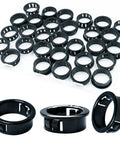25 Pieces 1 1/8 Inch Nylon Grommets For Cable Holes Snap In Locking Bushing Black Protective Grommets For Round Holes The Go To Wire Cord Hose Routing Kit Easy To Install And Durable Diy Pro Grade, black nylon snap-in grommets for cable holes