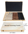 Carbide Wood Lathe Tool Set With Bowl Sander Six Piece 18 Inch Pro Lathe Tools In Wooden Box With Beech Handles