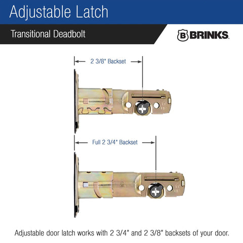 Transitional Single Cylinder Deadbolt Lock With 1 Inch Bolt Anti Saw Pin And Anti Pry Shield ANSI Grade 2 Security 4-way adjustable latch