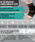 Size guide for Copper Infused Ankle Brace for Women and Men Breathable Ankle Support Sleeve for Plantar Fasciitis