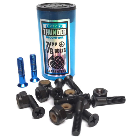 Dope Seven Eighths Inch Blue Phillips Skateboard Hardware Set Single Pack with screws nuts washers for trucks and decks