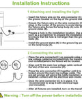 Installation instructions for Dope Low Voltage Landscape Lights 3W 120LM LED Round Bollard Light, diagram and text included.