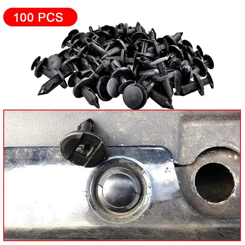 100 Pcs 8mm Car Bumper Retainer Clips With Fastener Removal Tool For ATV UTV Auto Body Rivets Replacement Lightweight