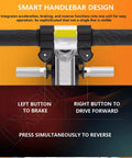 Smart handlebar design for Straight Fire Rideable Electric Suitcase 20 Inch, with controls for acceleration and braking.