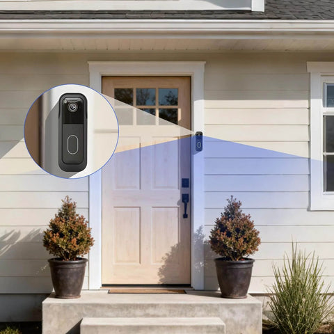 No Drill Doorbell Mount For Video Doorbell 2023 2025 Release Anti Theft Weatherproof Mount installed on home door frame