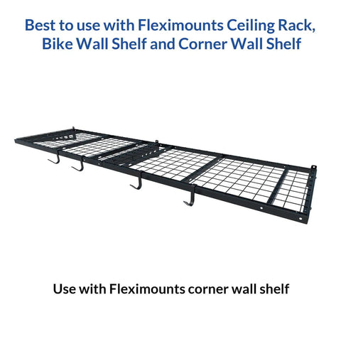 4 Pack Add On Storage Rail Hook Accessory For Ceiling Rack And Wall Shelving Systems 100 Lbs Tested 50 Lbs Rated Per Hook